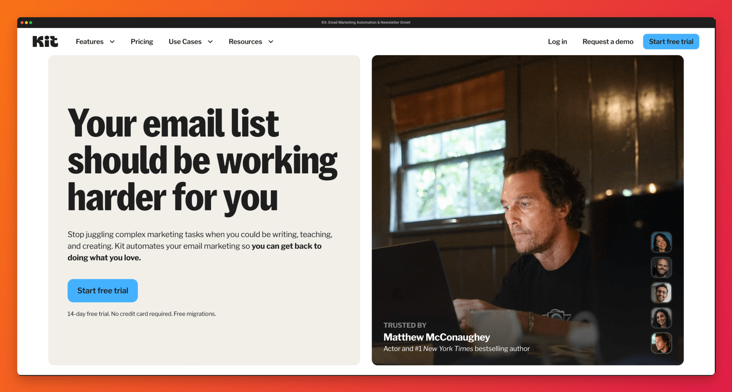Convertkit Homepage